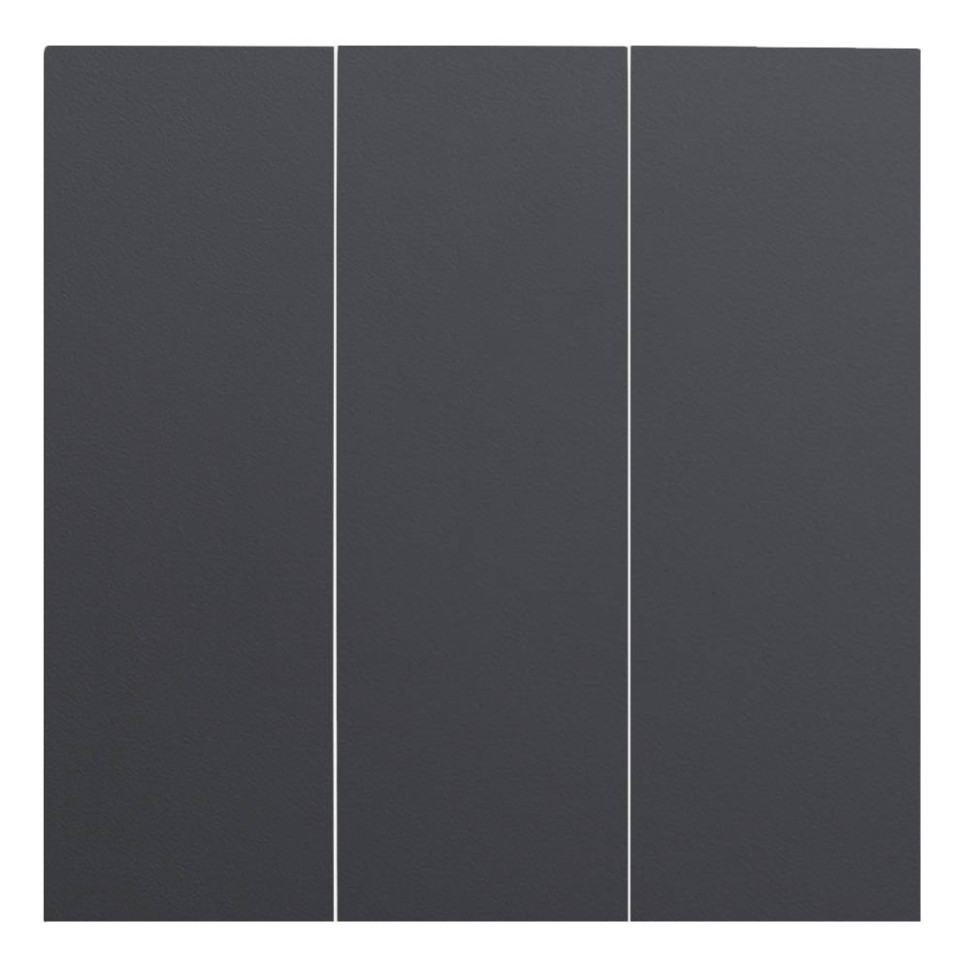 Лицевая панель выключателя 3 кл., Черный сатин, Rikett 35661 MB