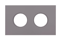 Рамка 2 местная пластик, Титан, Шедель Bironi BF6-620-26M