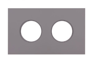 Рамка 2 местная пластик, Титан, Шедель Bironi BF6-620-26M