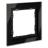 Рамка 1 местная, стекло, Черный матовый, Voltum S70 VLS110108