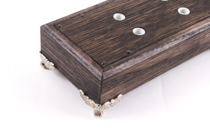 Ретро удлинитель Corriente темный дуб, серебряные ножки, Loft&Wood LW1021/12-26