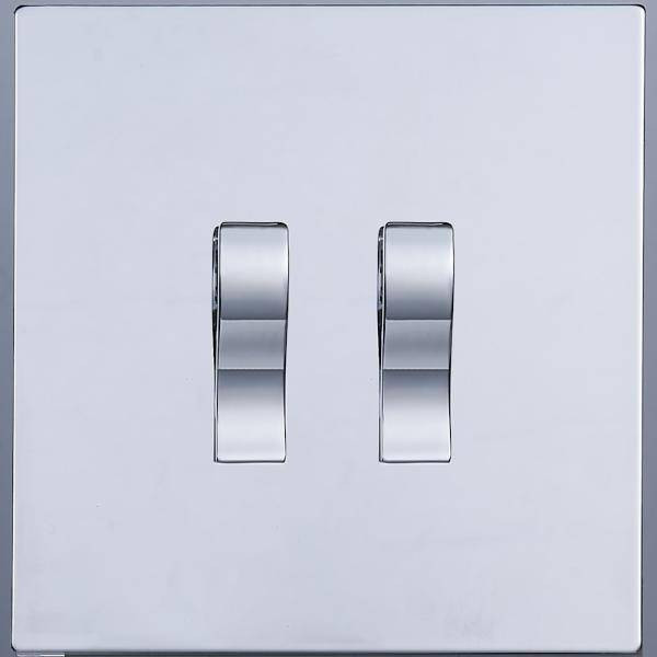 Выключатель кнопочный 2 кл. перекрест. (внутренний монт.), Хром, Navarra Salvador SJAN77DC18