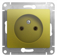 Розетка 1 местная 16А 250В, Фисташковый, Glossa SE GSL001041