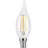 Лампа светодиодная филаментная Gauss E14 7W 2700К прозрачная 104801107