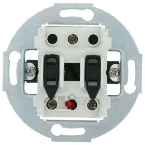 Выключатель кнопочный 2 кл. с подсветкой, Черный, Vintage LK Studio 881208-1