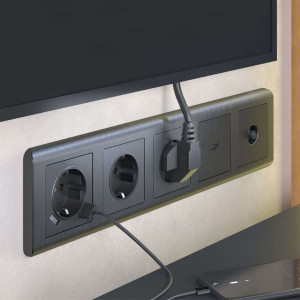 Накладка розетки HDMI, Графит рифленый, Werkel W1196004