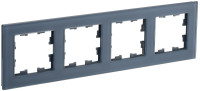 Рамка 4 местная, стекло, Маренго матовый, Brite IEK BR-M42-G-31-K35