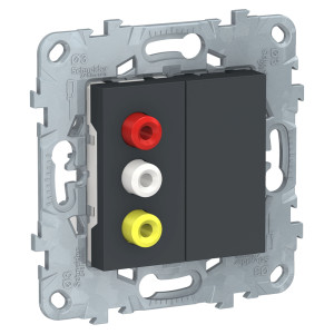 Розетка RCA, Антрацит, Unica New Schneider NU543154 Розетка RCA, Антрацит, Unica New Schneider NU543154