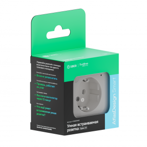 Розетка с З/К со шторками, Белый, AtlasDesign Sber SE ATN000145Z