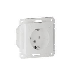 Розетка с З/К со шторками, Белый, AtlasDesign Sber SE ATN000145Z