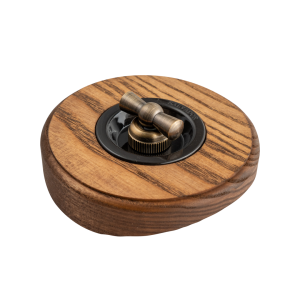 Рамка 1 местная деревянная под электрику Salvador на бревно D280, Ясень в масле, DecoWood СМСМ1кр-280