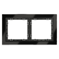 Рамка 2 местная, стекло, Черный матовый, Voltum S70 VLS110208