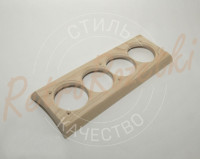 Накладка 4 местная деревянная 330x118 на бревно, Clever Wood