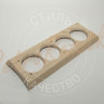 Накладка 4 местная деревянная 330x118 на бревно, Clever Wood