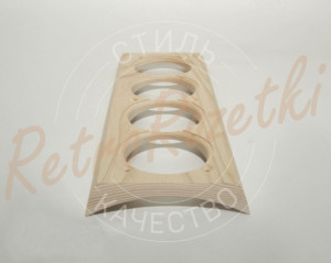 Накладка 4 местная деревянная 330x118 на бревно, Clever Wood