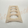 Накладка 4 местная деревянная 330x118 на бревно, Clever Wood