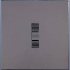 Выключатель кнопочный 1 кл. перекрест. (внутренний монт.), Темн. хром, Navarra Salvador SJAN88DC17