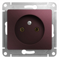 Розетка 1 местная 16А 250В, Баклажанный, Glossa SE GSL001141