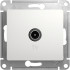 Розетка телевизионная TV проходная, Белый, Glossa SE GSL000192