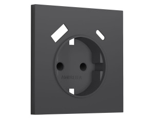 Лицевая панель розетки с З/К и USB зарядкой с шторками, Графит Мягкое касание, Sigma Quant Ambrella Volt SP9100 Лицевая панель розетки с З/К и USB зарядкой с шторками, Графит Мягкое касание, Sigma Quant Ambrella Volt SP9100