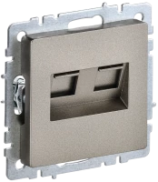 Розетка компьютерная 2-я RJ45 Cat. 5e, Шампань, Brite IEK BR-K20-1-K37