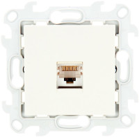 Розетка компьютерная RJ45 Cat. 5e, Слоновая кость, Simon 24 2410598-031