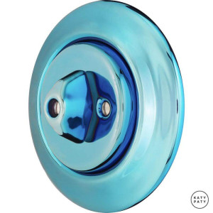 Выключатель поворотный 1 кл. проходной, голубой металлик, Katy Paty PECAG6