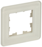 Рамка 1 местная, стекло, Песчаный RE, Brite IEK BR-M12-G-41-K98