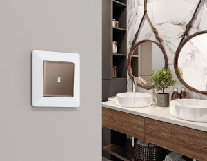 Рамка 3 местная пластик, Белый матовый, ALFA Line Ambrella Volt AF110123