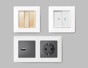 Рамка 3 местная пластик, Белый матовый, ALFA Line Ambrella Volt AF110123