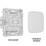 Выключатель 1 кл. проходной, Графит мягкое касание, OMEGA Quant Ambrella Volt MO901020