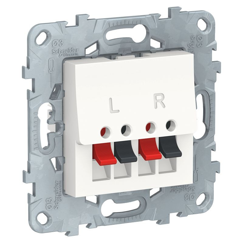 Аудиорозетка, Белый, Unica New Schneider NU548618 Аудиорозетка, Белый, Unica New Schneider NU548618