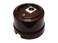 Розетка фарфоровая телевизионная TV, Петровский гранит, ТМ МезонинЪ Аврора GE70322-46