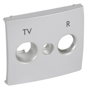 Лицевая панель розетки телевизионной TV-R, алюминий, Valena Classic Legrand 770265