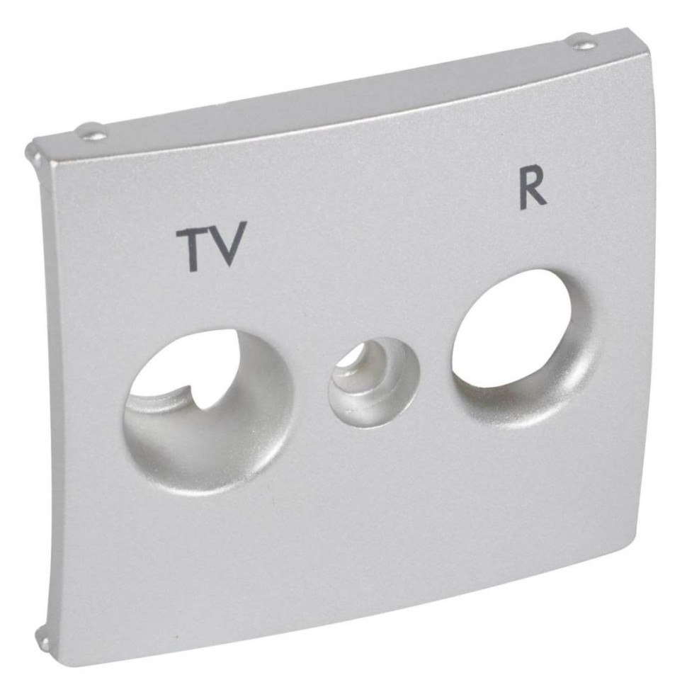 Лицевая панель розетки телевизионной TV-R, алюминий, Valena Classic Legrand 770265
