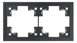 Рамка 2 местная, Черный сатин, Classic Rikett 35920 MB