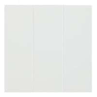 Лицевая панель выключателя 3 кл., Белый сатин, Rikett 35661 MW