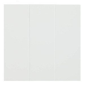 Лицевая панель выключателя 3 кл., Белый сатин, Rikett 35661 MW