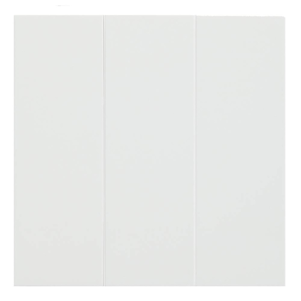 Лицевая панель выключателя 3 кл., Белый сатин, Rikett 35661 MW