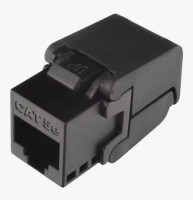 Вставка Keystone с коннектором RJ45 Cat. 6, Черный, Rikkett 147406 BK