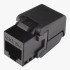 Вставка Keystone с коннектором RJ45 Cat. 6, Черный, Rikkett 147406 BK