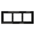 Рамка 3 местная, стекло, Черный матовый, Voltum S70 VLS110308