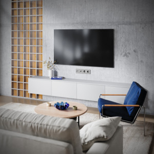 Розетка телев+комп. TV+RJ45 кат. 6, Кашемир, S70 Voltum VLS060703