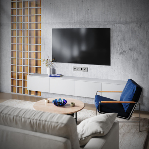 Розетка телев+комп. TV+RJ45 кат. 6, Кашемир, S70 Voltum VLS060703