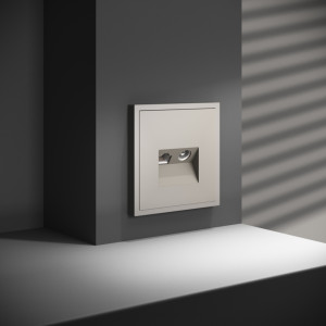 Розетка телев+комп. TV+RJ45 кат. 6, Кашемир, S70 Voltum VLS060703