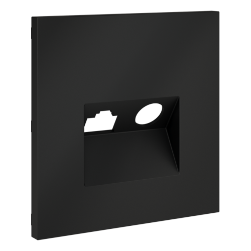 Лицевая панель для розетки телев+комп TV+RJ45 Cat. 6, Графит, S70 Voltum VLS002707