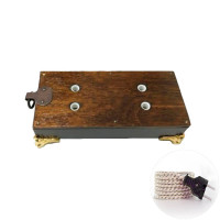 Ретро удлинитель Corriente темный дуб, золотые ножки, Loft&Wood LW1022/12-26