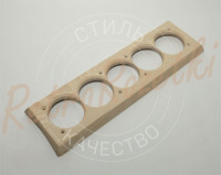 Накладка 5 местная деревянная 403x118 на бревно, Clever Wood