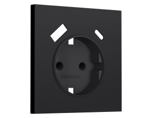 Лицевая панель розетки с З/К и USB зарядкой с шторками, Черный Мягкое касание, Sigma Quant Ambrella Volt SP9900 Лицевая панель розетки с З/К и USB зарядкой с шторками, Черный Мягкое касание, Sigma Quant Ambrella Volt SP9900