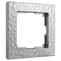 Рамка 1 местная пластик, Серебряный, Hammer Werkel W0012406